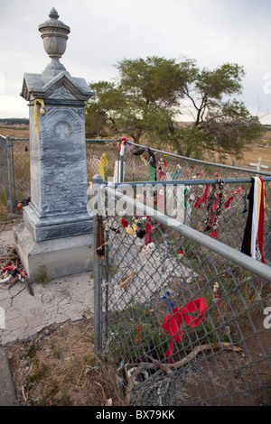 Denkmal ist das Grab von Indianern getötet im Jahre 1890 Wounded Knee Massacre Stockfoto