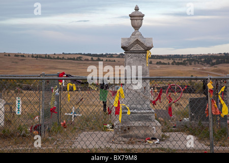 Denkmal ist das Grab von Indianern getötet im Jahre 1890 Wounded Knee Massacre Stockfoto