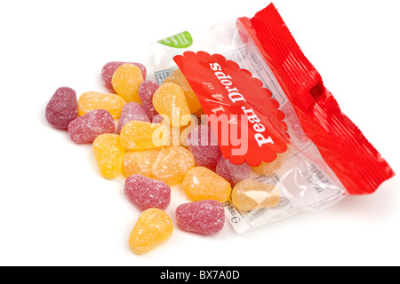 Ein Viertel der Birne Drop Süßigkeiten Stockfoto