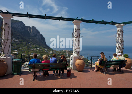 Ansichten von La Piazzetta, Capri Stadt, Isle of Capri, Neapel, Kampanien, Italien, Europa Stockfoto