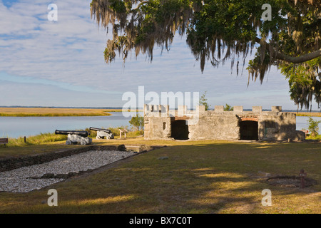 Ruinen der Könige Magazin am Fort Frederica National Monument auf St. Simons Island Georgia Stockfoto