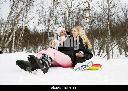 Paar Tee trinken Stockfoto