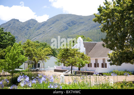 Franschhoek holländische Giebel Landschaft Stockfoto