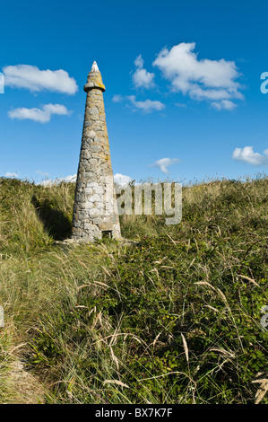 dh Herm Insel HERM GUERNSEY Pierre Aux Ratten obelisk Stockfoto