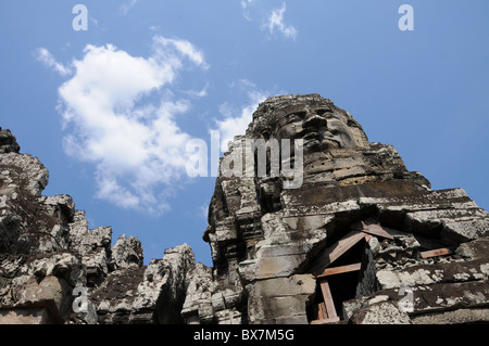 Gesicht des Lokeshvara Bayon Tempel in Angkor Stockfoto