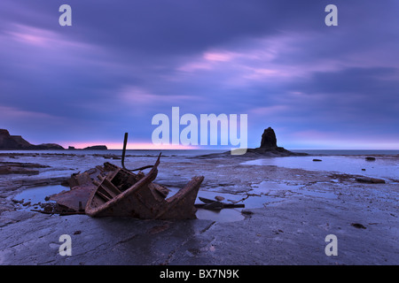 Das Wrack der Admiral Von Trump und schwarz Nab bei Sonnenuntergang Stockfoto