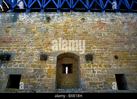 Count's Castle, Schloss Comtal, militärische Festung, Katharer, albigenser Kriege, Kreuzzüge, La Cite, Stadt Carcassonne, Languedoc-Roussillon, Frankreich Stockfoto