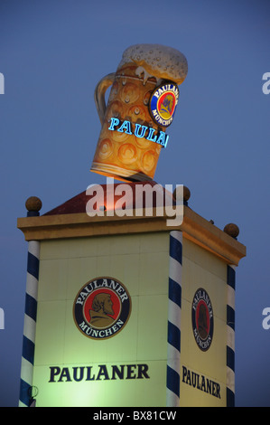 Oktoberfest Bier Zelt Werbung Stockfoto