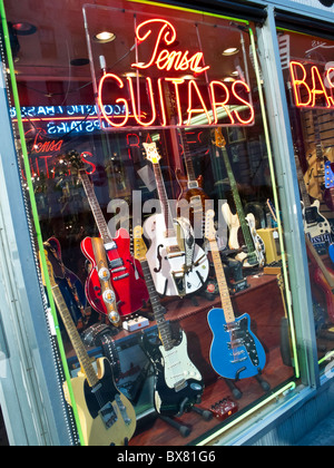 Rudis Musik stoppen Storefront, NYC Stockfoto