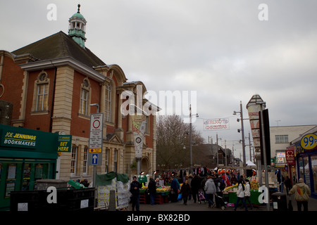 Eingang zum Walthamstow Straßenmarkt, london Stockfoto