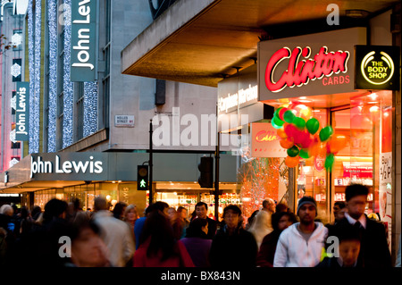 Oxford Street-Beleuchtung an Weihnachten 2010 Saison, London, Vereinigtes Königreich Stockfoto