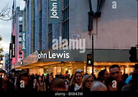 Oxford Street-Beleuchtung an Weihnachten 2010 Saison, London, Vereinigtes Königreich Stockfoto