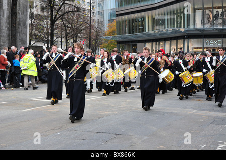 Der Lord Mayor es Show, City of London, 13. November 2010 - Christi Klinikschule Band Stockfoto