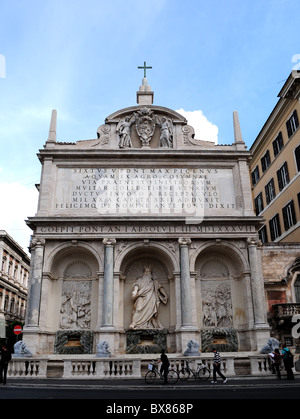 Fontana Acqua Felice Roma Italien Stockfoto