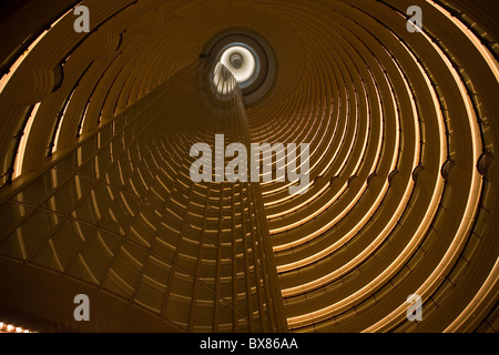 China Shanghai Pudong, Jin Mao Tower, Grand Hyatt Hotelatrium Stockfoto