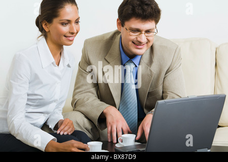 Zuversichtlich, dass Profis arbeiten hart, um ihr Geschäft erfolgreich zu machen Stockfoto