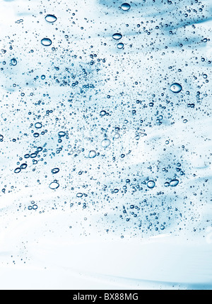 Luftblasen im Wasser-gel Stockfoto