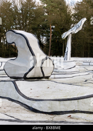 Skulptur Jardin d'email von Jean Dubuffet im Kröller-Müller Museum in den Niederlanden Stockfoto