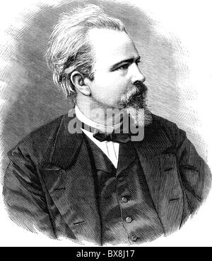 Holtzendorff, Franz von, 14.10.1829 - 4.2.1889, deutscher Jurist, Porträt, Holzgravur nach Zeichnung, 19. Jahrhundert, Stockfoto