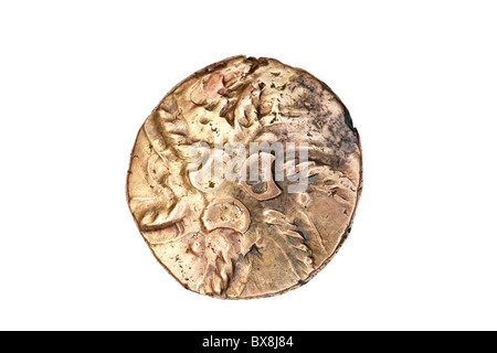 Rückseite einer keltischen voll gold Stater Addedomarus, britischen Celtic Stammesführer Stockfoto