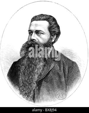 Hartmann, Eduard von, 23.2.1842 - 5.6.1906, deutscher Philosoph, Porträt, Holzgravur, Ende des 19. Jahrhunderts, Stockfoto