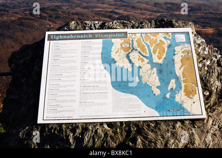 Tighnabruaiche sicht Informationen über ein 8003. Argyll und Bute Schottland.de Stockfoto