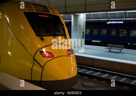 Arlanda Express Zug von Central Station Stockholm Arlanda Airport Stockfoto