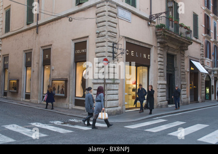 Via dei Condotti Straße zentrale Rom Italien Europa Stockfoto