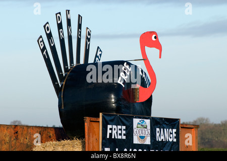 Norfolk schwarzes Türkei Zeichen Stockfoto