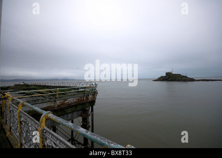 Murmelt Swansea Wales UK Gower Halbinsel Meer Molenkopf Stockfoto