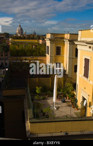 Dachgärten-Balkon mit Blick in Richtung St.-Peter Kirche in Vatikan Rom Italien Europa Stockfoto