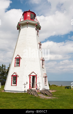 Panmure Island, Prince Edward Island. Panmure Head Leuchtturm. Stockfoto