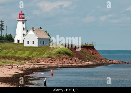 Panmure Island, Prince Edward Island. Panmure Head Leuchtturm. Stockfoto