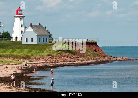 Panmure Island, Prince Edward Island. Panmure Head Leuchtturm. Stockfoto