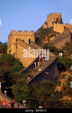 Große Mauer (Chang Cheng) in der Nähe von Badaling, Weltkulturerbe Stockfoto