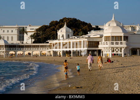 Cadiz, Playa De La Caleta, Baneario Stockfoto