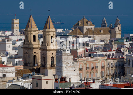 Cadiz, Iglesia Del Carmen, San Antonio Skyline Stockfoto