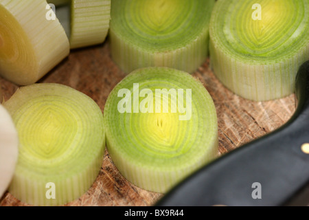 Gehackten Lauch Stockfoto