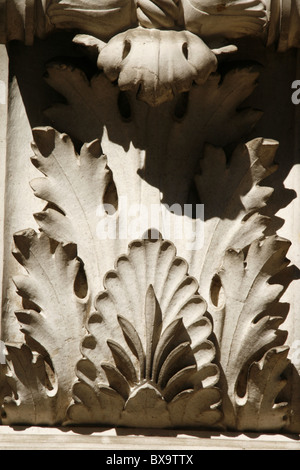 Detail der Schnitzerei an Wand Sant'Antonio da Padova Kirche, Rom Stockfoto