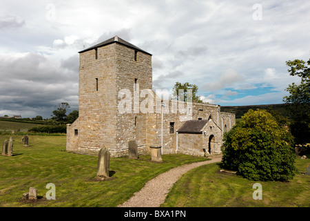 Blick auf St. John the Baptist Church in Edlingham Stockfoto