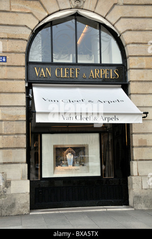 Van Cleef und Arpels Schmuck, Vendôme Platz, Paris, Frankreich Stockfoto