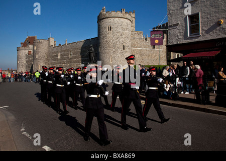 Ändern der Guard Zeremonie, Windsor Castle, Berkshire, England Stockfoto