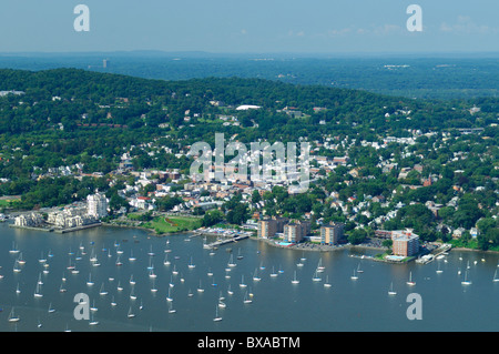 Luftaufnahme von Nyack Stadt am Hudson River, New York State, Usa Stockfoto