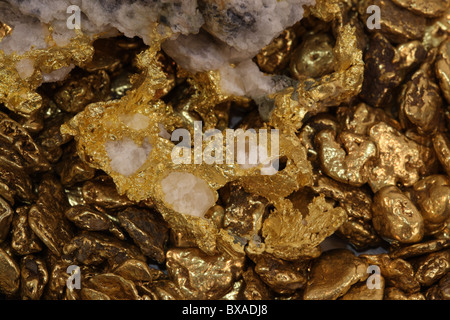 Native Gold Probe und Gold-Nuggets - Colorado - USA Stockfoto