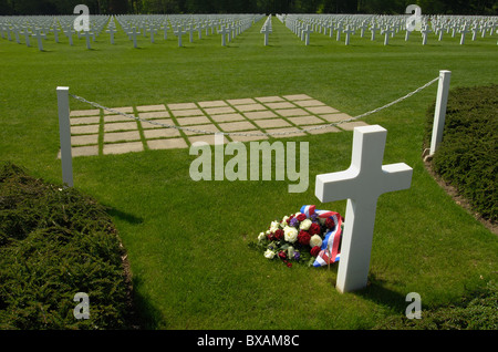 Luxemburg-amerikanische Militärfriedhof in Luxemburg-Hamm, Luxemburg Stockfoto