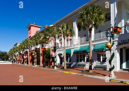 Market Street im Zentrum von dem Zweck gebaut Township Celebration, Kissimmee, Orlando, Zentral-Florida, USA Stockfoto