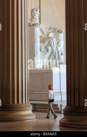 Die Lincoln-Statue in der Lincoln Memorial, Washington D.C., USA Stockfoto