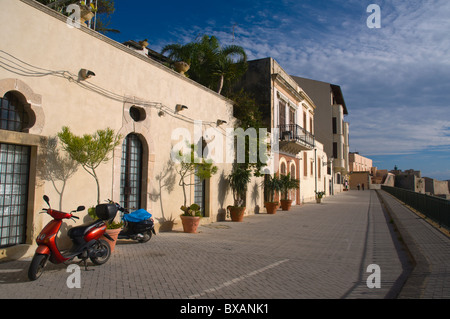 Strandpromenade Lungomare Alfeo in Ortigia Insel Altstadt Syrakus Sizilien Italien Europa Stockfoto