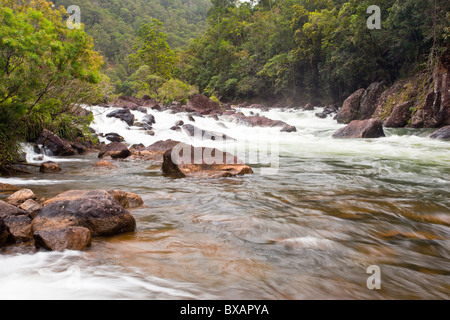 Wildwasser am Tully River, Tully, Far North Queensland Stockfoto