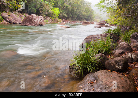 Wildwasser am Tully River, Tully, Far North Queensland Stockfoto